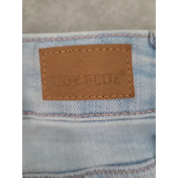 Judy Blue Jeans Womens 16W Blue Boyfriend Fit Distressed High Rise Stretch Rips - Picture 8 of 15